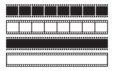 Film cinema icona vettore Logo design illustrazione v.2