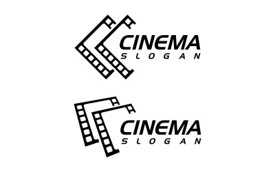 Film cinema icona vettore Logo design illustrazione v.9