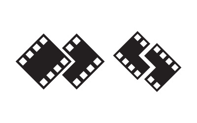 Film film kino ikona wektor Logo design illustration v.4