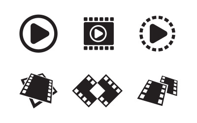 Film film kino ikona wektor Logo design ilustracja v.27