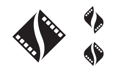 Film-Film-Kino-Symbol, Vektor-Logo-Design-Illustration v.14
