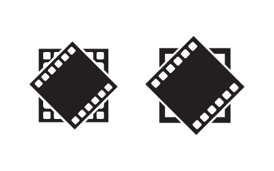 Film-Film-Kino-Symbol, Vektor-Logo-Design-Illustration v.6