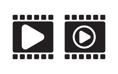 Movie film cinema icon vector Logo design illustration v.12