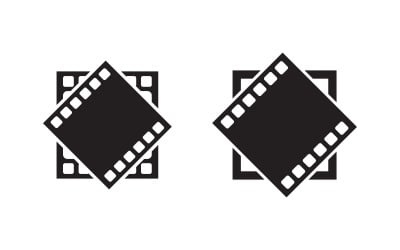 Movie film cinema icon vector Logo design illustration v.6