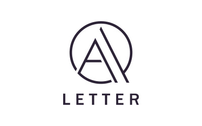 Buchstabe A-Logo, kreatives A-Logo-Anfangssymbol für Ihr Unternehmen 1