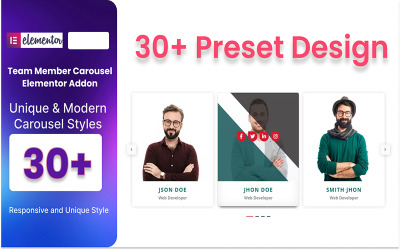 Teammedlemskarusell WordPress-plugin för Elementor