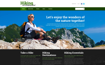 Escursionismo modello di sito Web reattivo