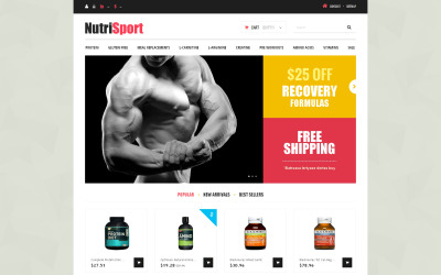 Gaining Mass PrestaShop Theme Tema PrestaShop №49575