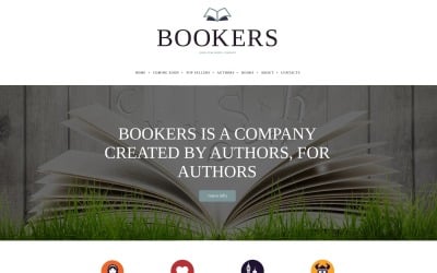 Modelo de site responsivo de editora