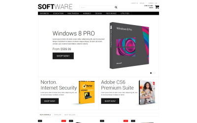 Reszponzív Software Shopping PrestaShop sablon 49550
