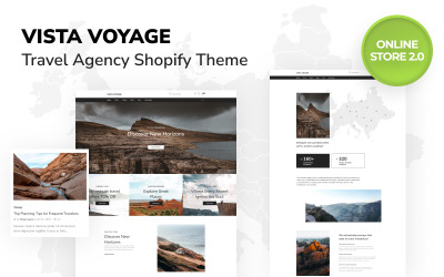 Vista Voyage - Seyahat Acentası Duyarlı Çevrimiçi Mağaza 2.0 Shopify Teması