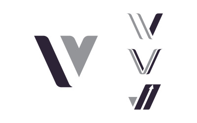 Projekt i szablon logo V. Kreatywna ikona V inicjały oparte na literach w wektorze.15