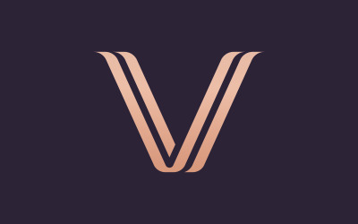 Projekt i szablon logo V. Kreatywna ikona V inicjały oparte na literach w wektorze.8