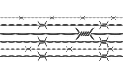 Barbed wire vector illustration design template v.11