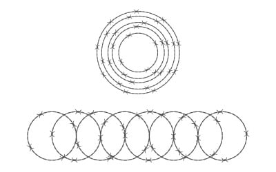 Barbed wire vector illustration design template v.15