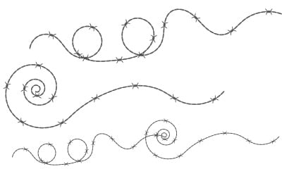 Barbed wire vector illustration design template v.18