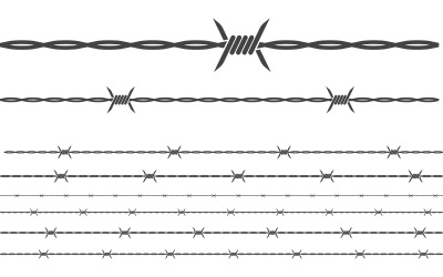 Barbed wire vector illustration design template v.1