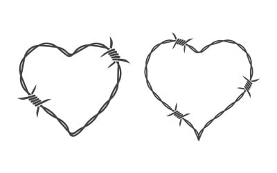 Barbed wire vector illustration design template v.9