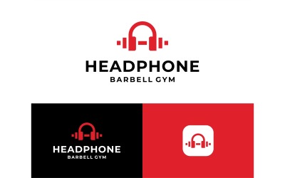 Hörlurar Barbell Gym Logotyp