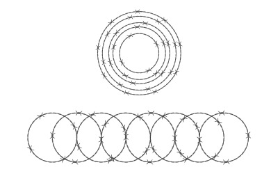 Plantilla de diseño de ilustración vectorial de alambre de púas v.15