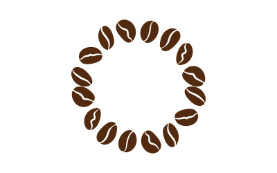 Coffee bean cafe icon vector illustration template v.13