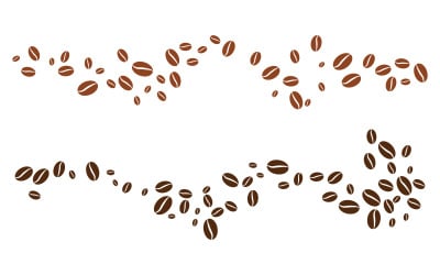 Coffee bean cafe icon vector illustration template v.28