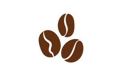 Coffee bean cafe icon vector illustration template v.6