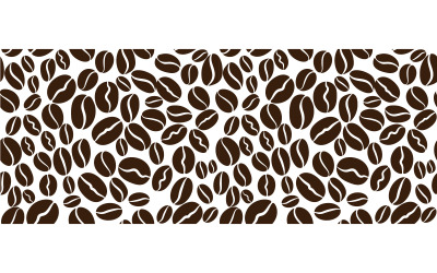 Kahve çekirdeği kafe simgesi vektör çizim şablonu v.39
