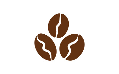 Modello di illustrazione vettoriale dell&amp;#39;icona del caffè in chicchi di caffè v.16