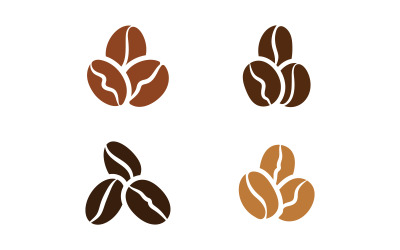 Modello di illustrazione vettoriale dell&amp;#39;icona del caffè in chicchi di caffè v.24