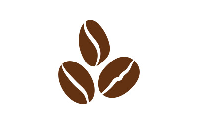 Modello di illustrazione vettoriale dell&amp;#39;icona del caffè in chicchi di caffè v.5
