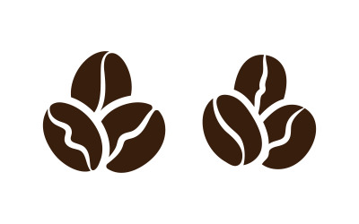 Modello di illustrazione vettoriale dell&amp;#39;icona del caffè in chicchi v.23