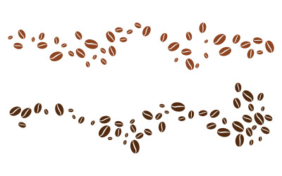 Modello di illustrazione vettoriale dell&amp;#39;icona del caffè in chicchi v.28