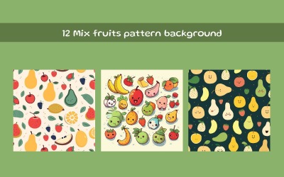 Motif de fond avec mélange de fruits