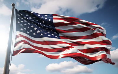 Amerikaanse vlag in de lucht, Amerikaanse vlag