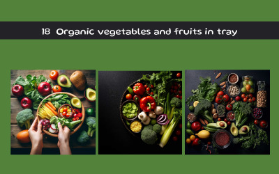 Biologische groenten en fruit in schaal