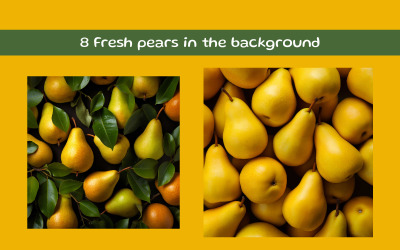 Fresh pears in the background