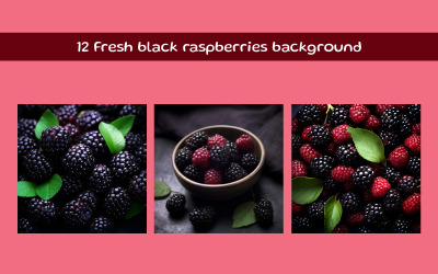 Frische schwarze Himbeeren Hintergrund