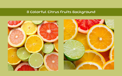 Colorful Citrus Fruits Background