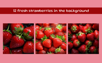 Fresh strawberries in the background