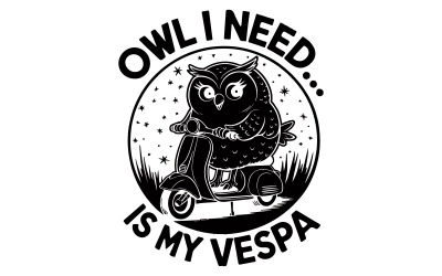 illustration of a plump and adorable owl