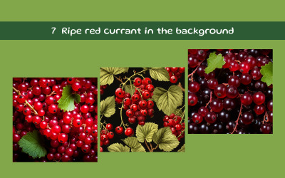 Ripe red currant in the background