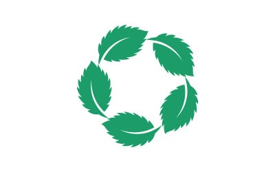 Mint leaves flat vector icon illustration design template v.33