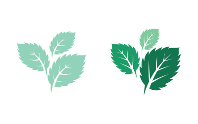Minzeblätter flache Vektorsymbol-Illustration Design-Vorlage v.25