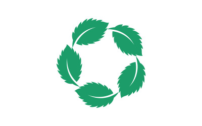 Minzeblätter flache Vektorsymbol-Illustration Design-Vorlage v.33