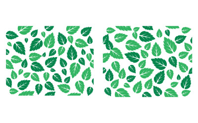 Modello di progettazione dell&amp;#39;illustrazione dell&amp;#39;icona vettoriale piatta delle foglie di menta v.45