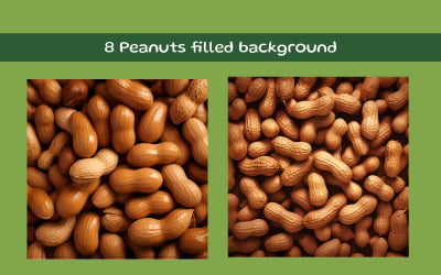 Peanuts filled background AI image