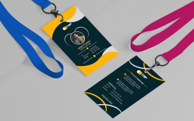Modello di progettazione di carte d&amp;#39;identità aziendali modificabili