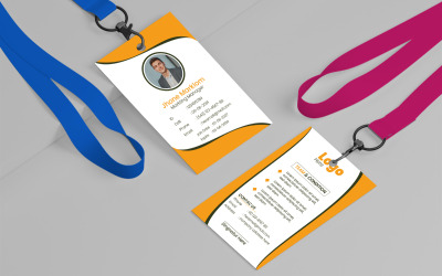 Plantilla fácil y clara para diseñar tarjetas de identificación de empleados