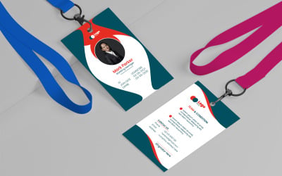 Plantillas para tarjetas de identificación corporativas profesionales abstractas